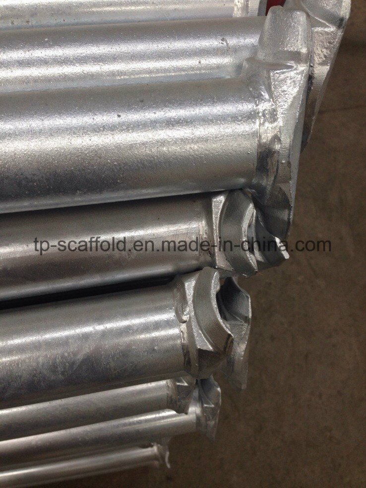 Materiale da costruzione zincato a caldo Acciaio Cuplock Scaffolding Ledger/Orizzontale