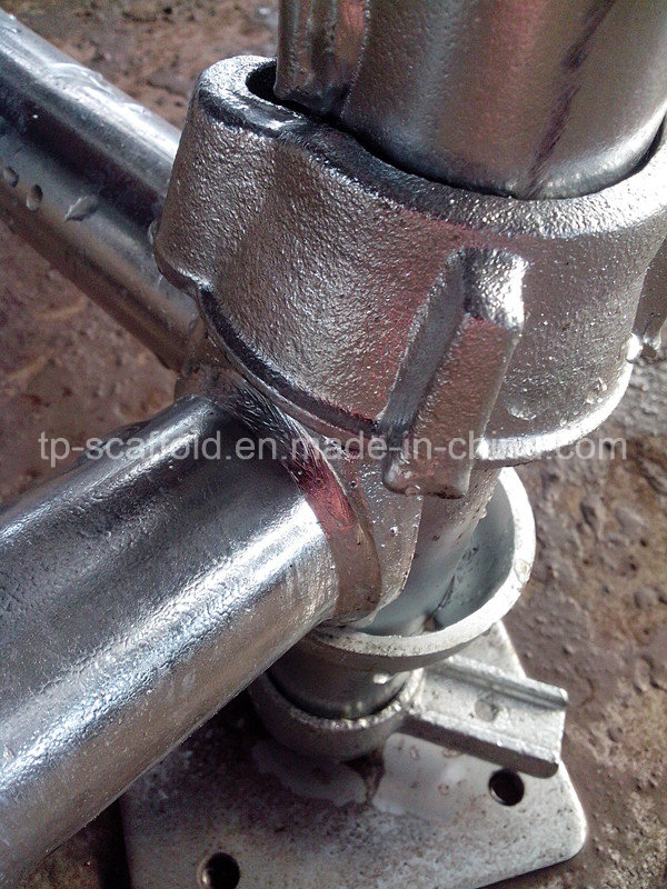 Sistema di impalcature a cuplock sicuro durevole zincato a caldo standard/verticale