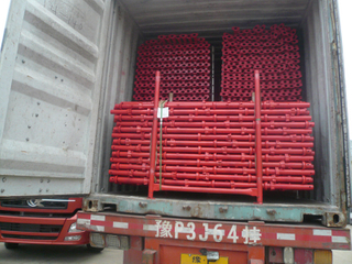 Impalcatura Cuplock dipinta di rosso dalla fabbrica cinese